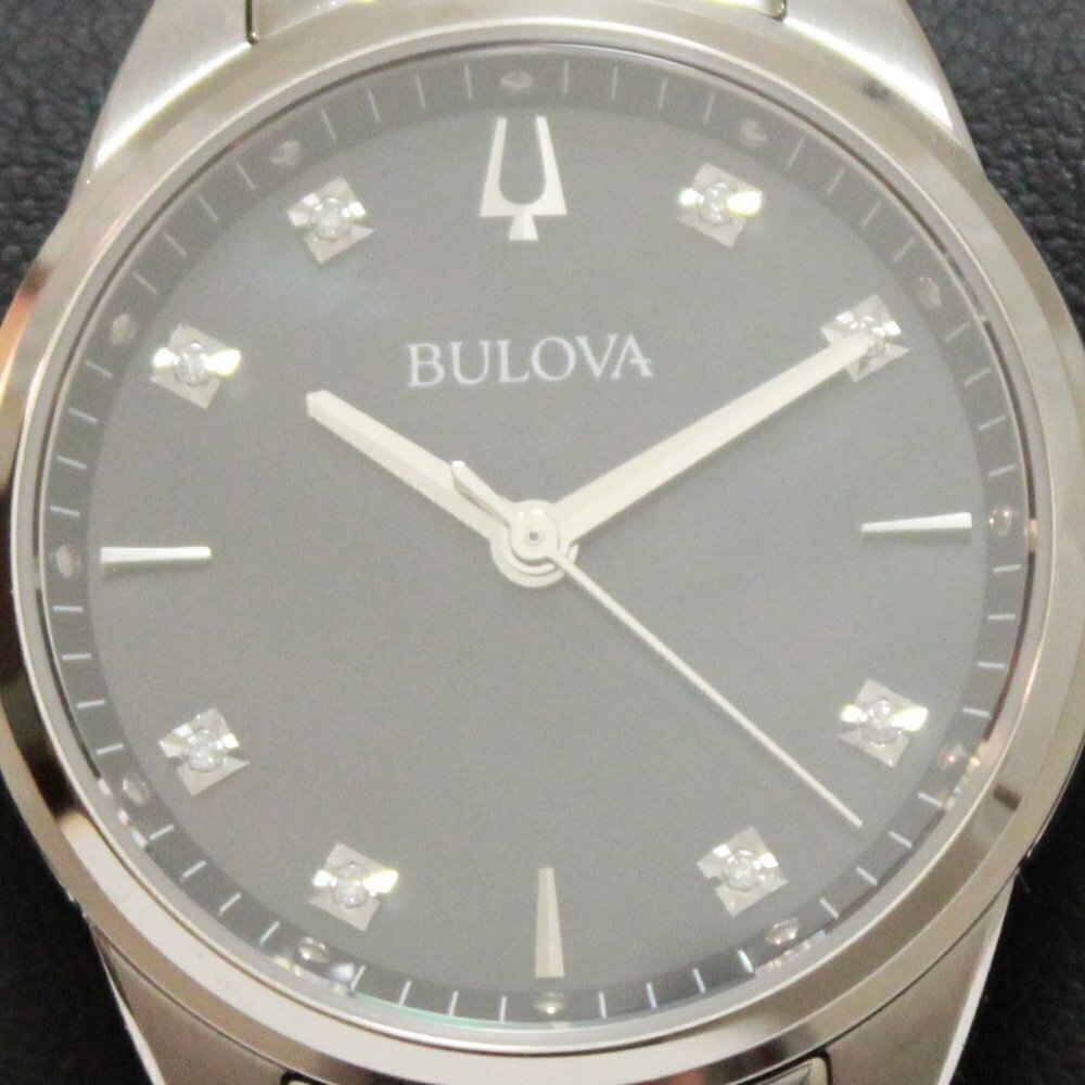 Bulova Sutton Ladies Watch Diamond Indices Black Mother Of Pearl Dial 33mm - Picture 12 of 13